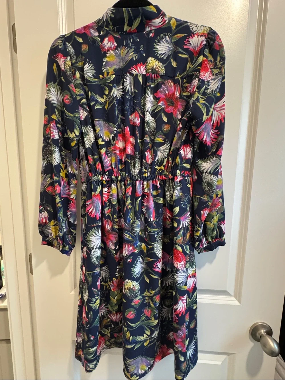 J. Crew Navy Tropical Dress